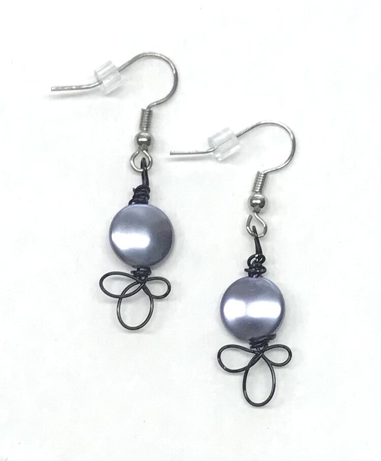 BOUCLES D’OREILLES PASTILLES ANTHRACITE