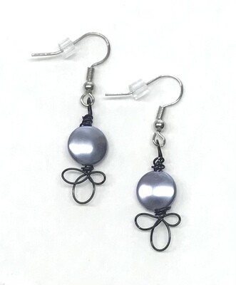 BOUCLES D’OREILLES PASTILLES ANTHRACITE