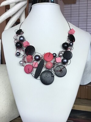 COLLIER TRESSE ROSE
