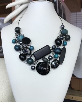 COLLIER TRESSE TURQUOISE