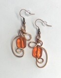 BOUCLES D’OREILLES VERRE ORNEMENTAL ORANGE