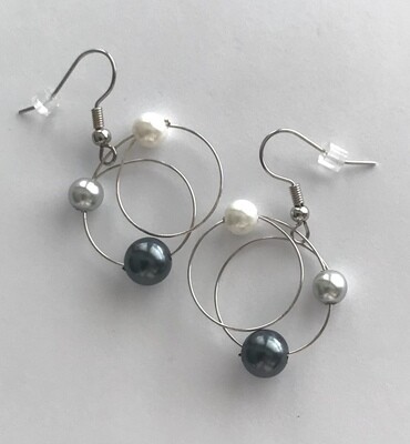 BOUCLES D’OREILLES ANNEAUX MIX HÉMATITE