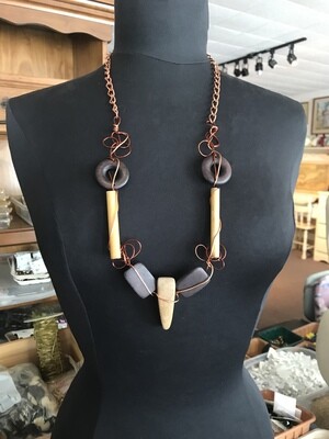 COLLIER CUIVRE DE BOIS