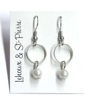 BOUCLES D’OREILLES ROND DE PERLES