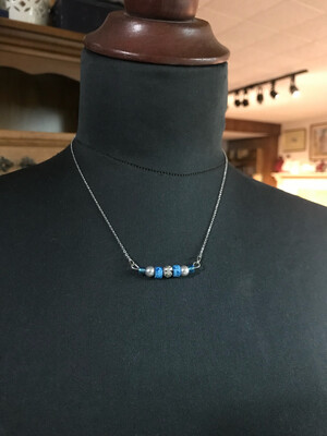 COLLIER CHAÎNE BLEU DE MER