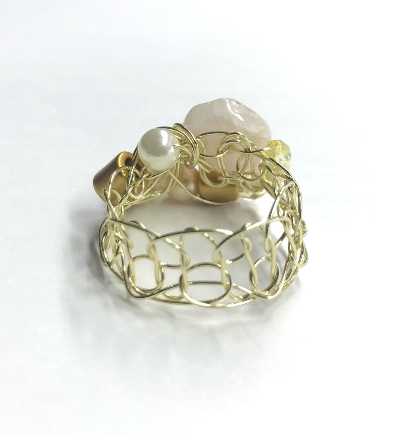 BAGUE JAUNE ROSÉE