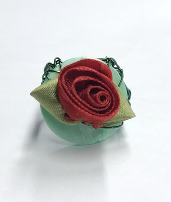 BAGUE ROSE ROUGE