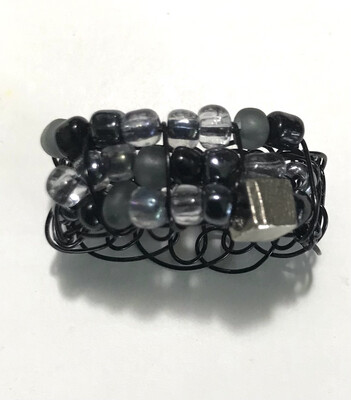 BAGUE GRIS ARGENTÉ 