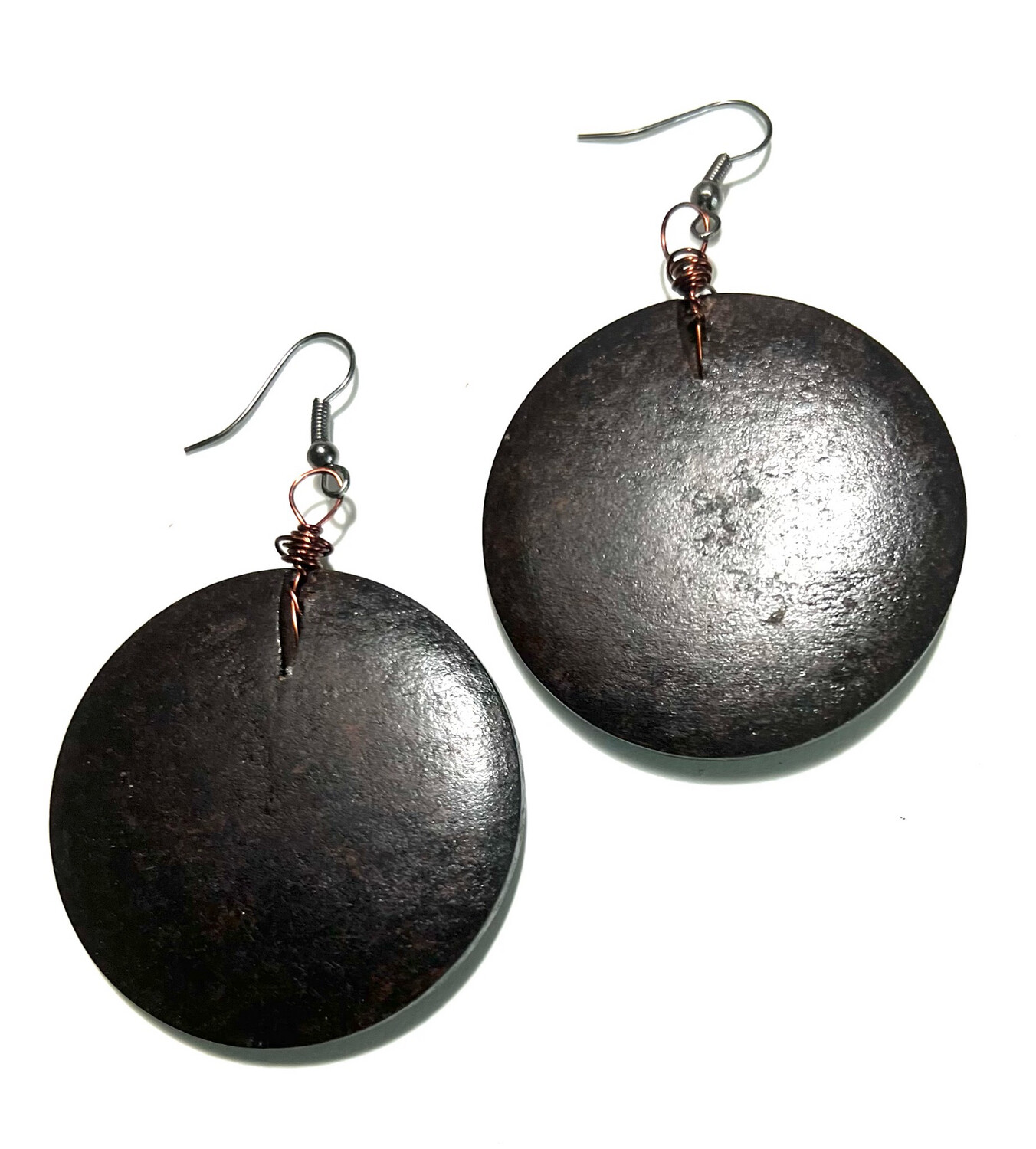 BOUCLES D’OREILLES BOIS CHOCOLAT NOIR