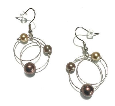 BOUCLES D’OREILLES ANNEAUX DORÉ BRONZE 