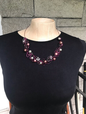COLLIER FANTAISIE ROSÉE