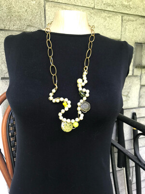 COLLIER CHEMIN PERLÉ