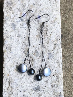 BOUCLES D’OREILLES LONGUES HÉMATITE