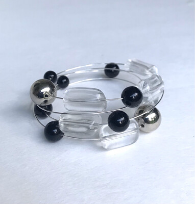BRACELET FUNNY PERLES NOIR