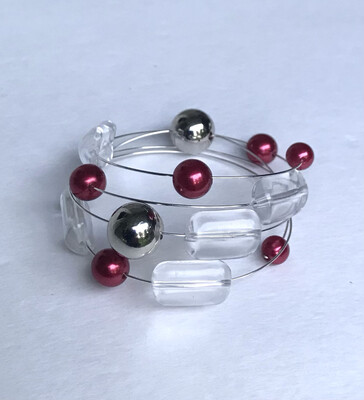 BRACELET FUNNY PERLES ROUGES