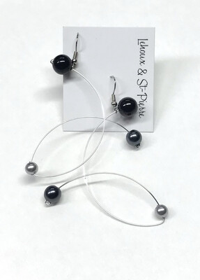 BOUCLES D’OREILLES ARABESQUE MIX NOIR