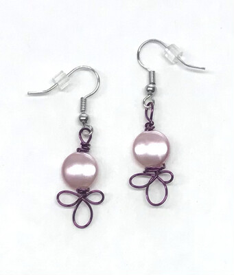 BOUCLES D’OREILLES PASTILLES ROSE