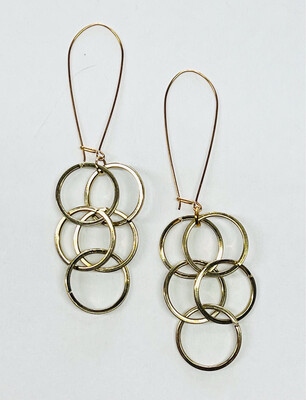 BOUCLES D’OREILLES CHAÎNE OR