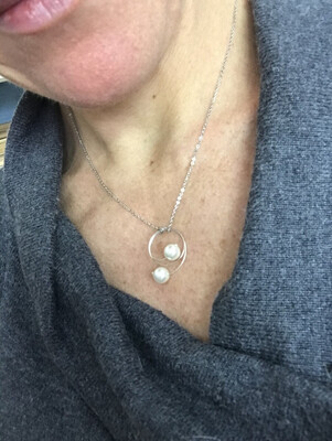 COLLIER DUO DE PERLES 