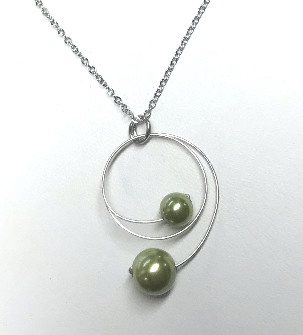 ENSEMBLE 2 BIJOUX DUO DE PERLES VERT