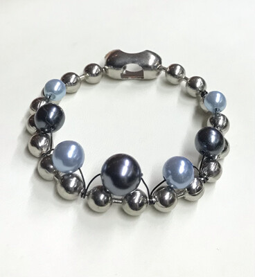 BRACELET CHAÎNE BLEU 