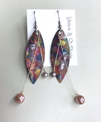BOUCLES D’OREILLES PEINTES À LA MAIN FESTIVES