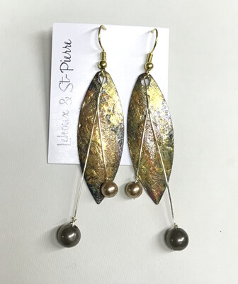 BOUCLES D’OREILLES PEINTES À LA MAIN OCRE