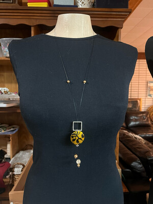 COLLIER TANDEM JAUNE ET NOIR