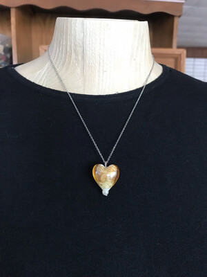 COLLIER COEUR MURANO OR