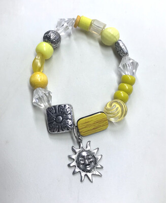 BRACELET CHARMS JAUNE SOLEIL 