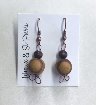 BOUCLES D’OREILLES BOIS TAN