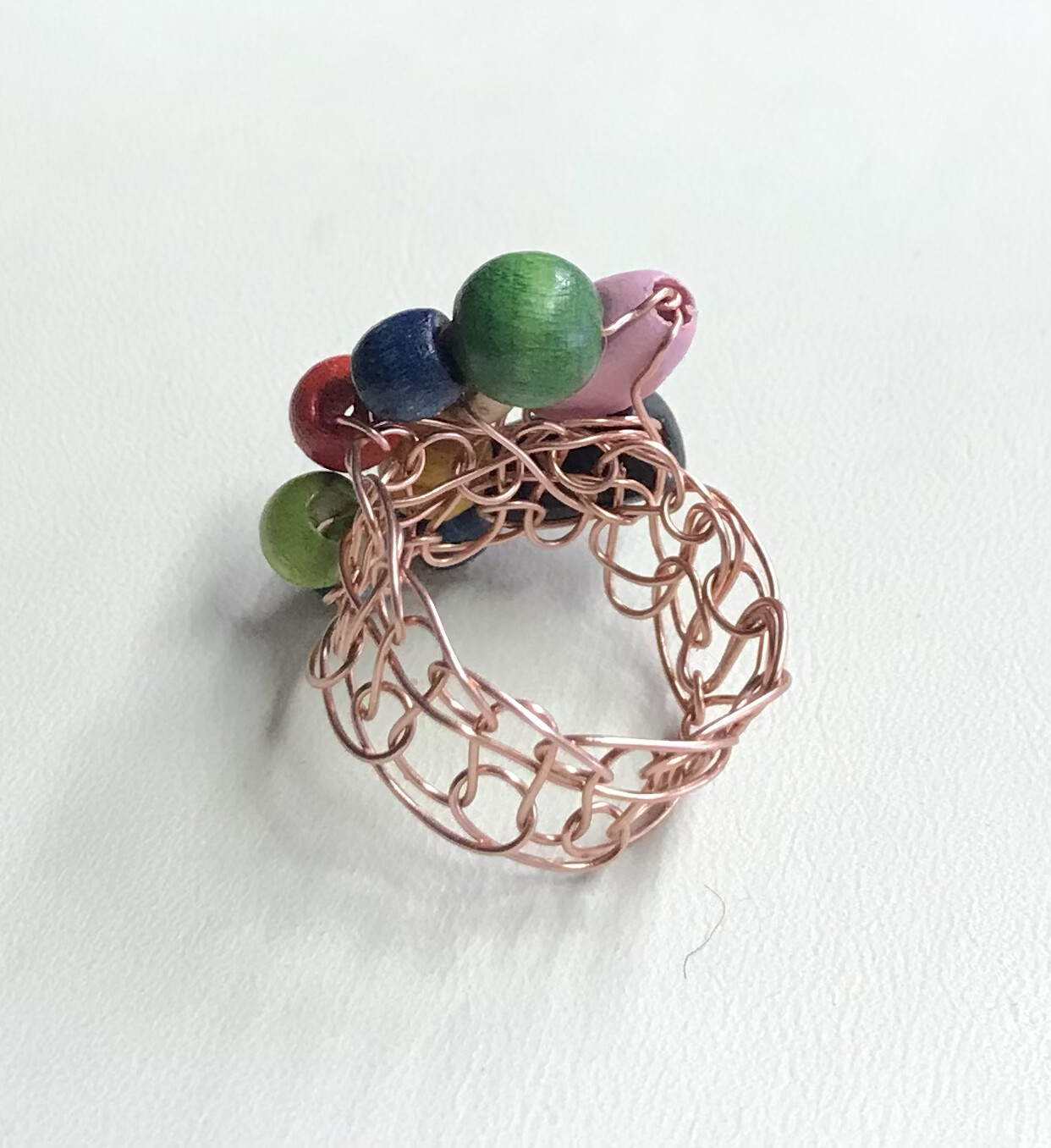 BAGUE BOIS MULTICOLORE 