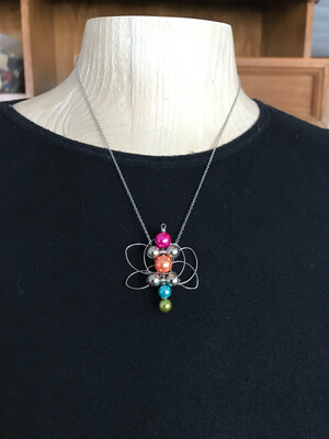 ENSEMBLE 4 BIJOUX LIBELLULE MULTICOLORE 