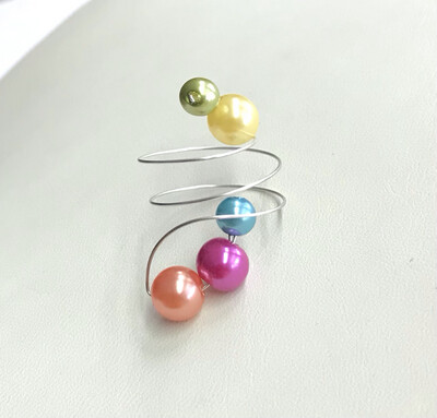 BAGUE LIBELLULE MULTICOLORE 