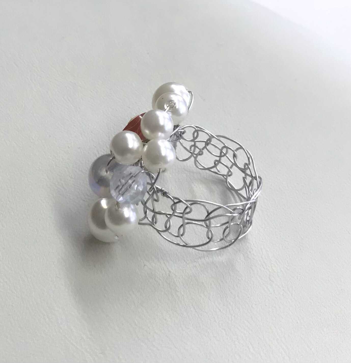 BAGUE PERLES CAMÉE 