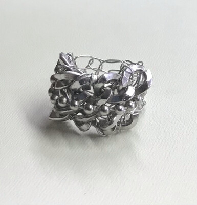 BAGUE CHAÎNE ARGENT 