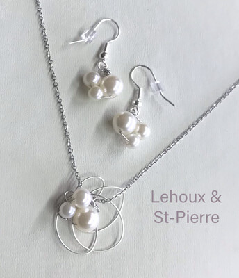 ENSEMBLE 2 BIJOUX FLEUR DE PERLES