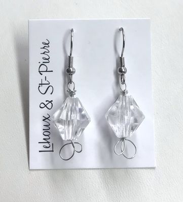 BOUCLES D’OREILLES DIAMANT DE GLACE