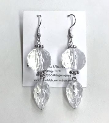 BOUCLES D’OREILLES LONGUES DE GLACE