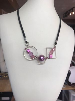 COLLIER TRILOGIE ROSE