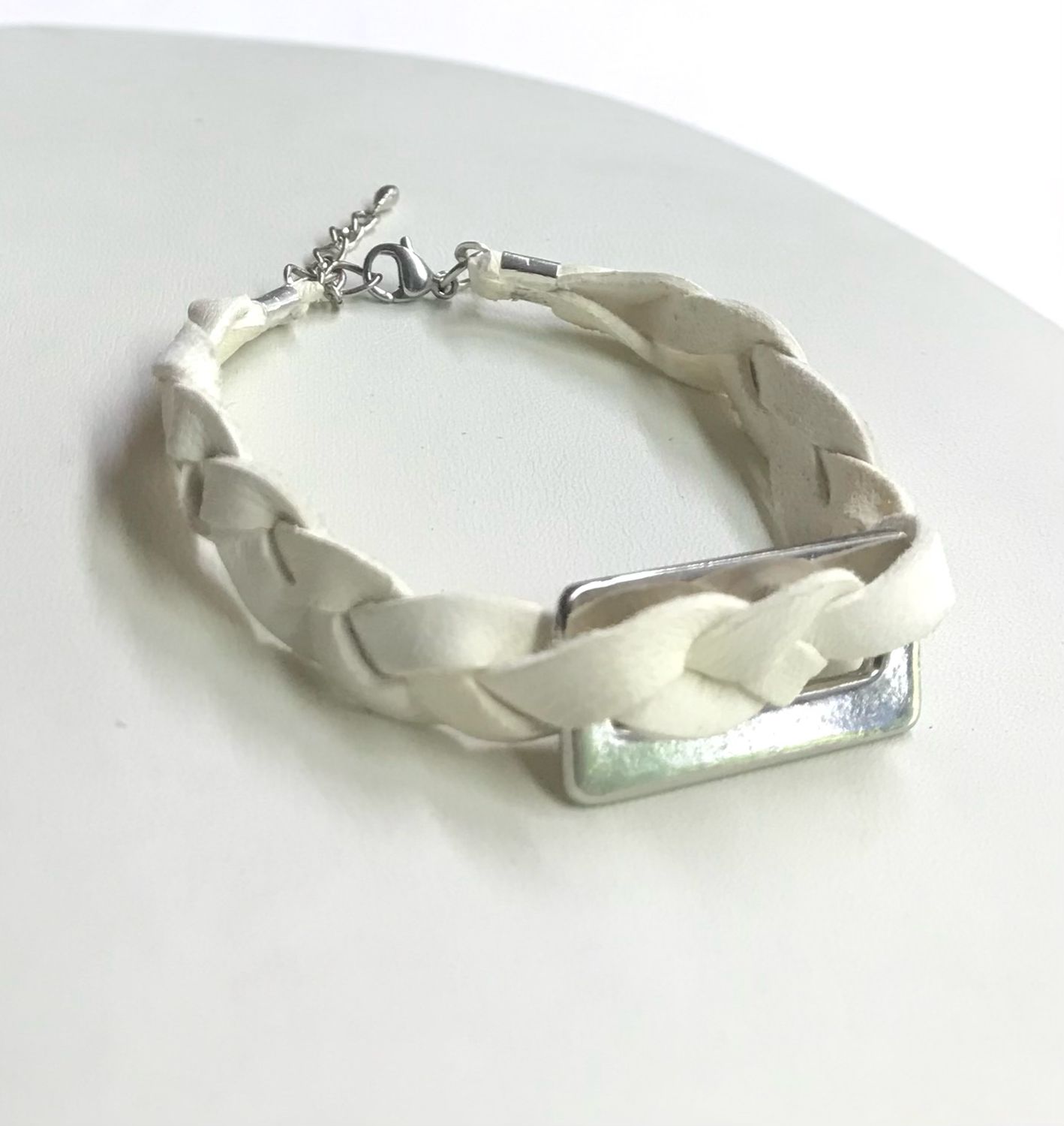 BRACELET TRESSÉ BLANC