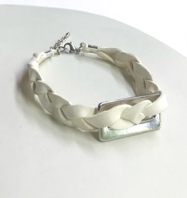 BRACELET TRESSÉ BLANC