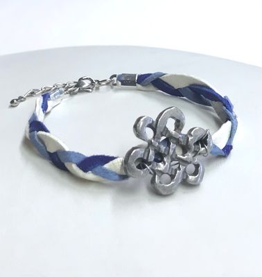 BRACELET TRESSÉ FLEUR DE LYS