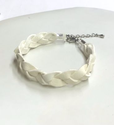 BRACELET TRESSÉ BLANC NATUREL 