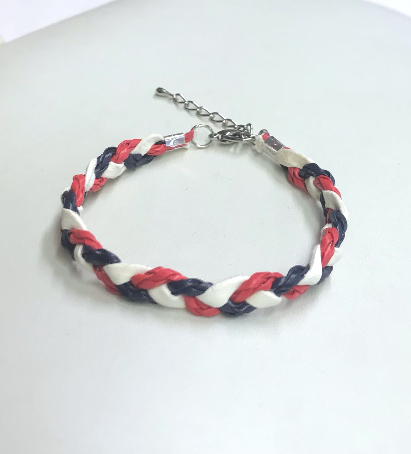 BRACELET TRESSÉ BLEU BLANC ROUGE