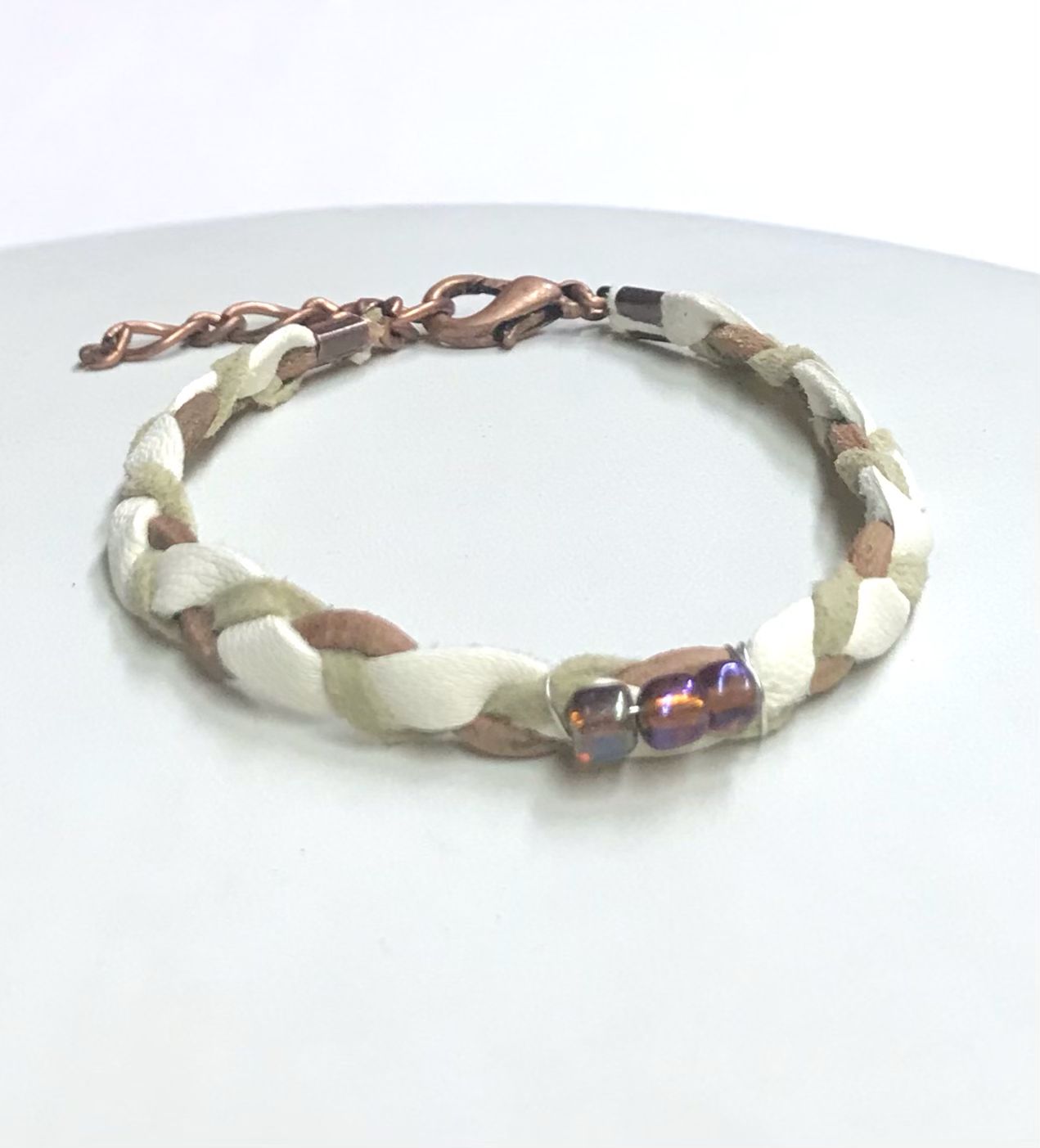 BRACELET TRESSÉ SABLE DE VERRE