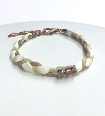 BRACELET TRESSÉ SABLE DE VERRE