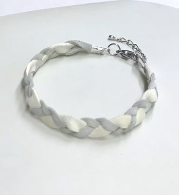 BRACELET TRESSÉ GRIS