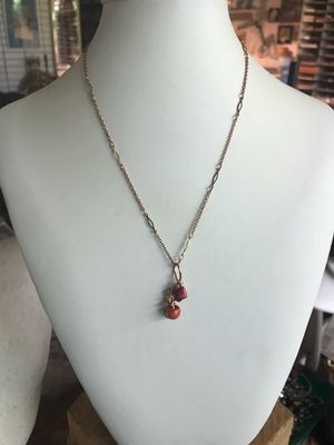 COLLIER CHAÎNE ET PENDENTIF CUIVRÉ 