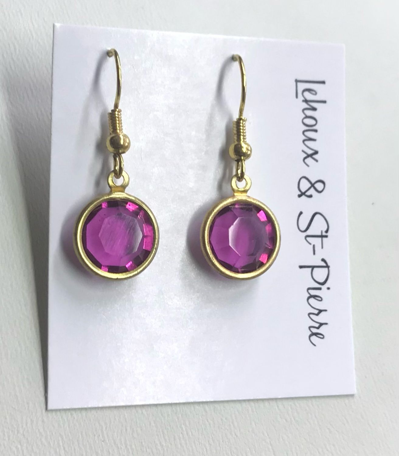 BOUCLES D’OREILLES CRISTAL ROSE